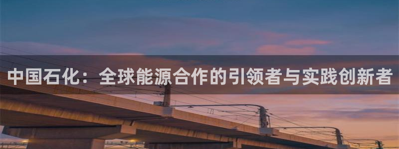 球盟会中国网页登录：中国石化：全球能源合作的引领者与实践创新